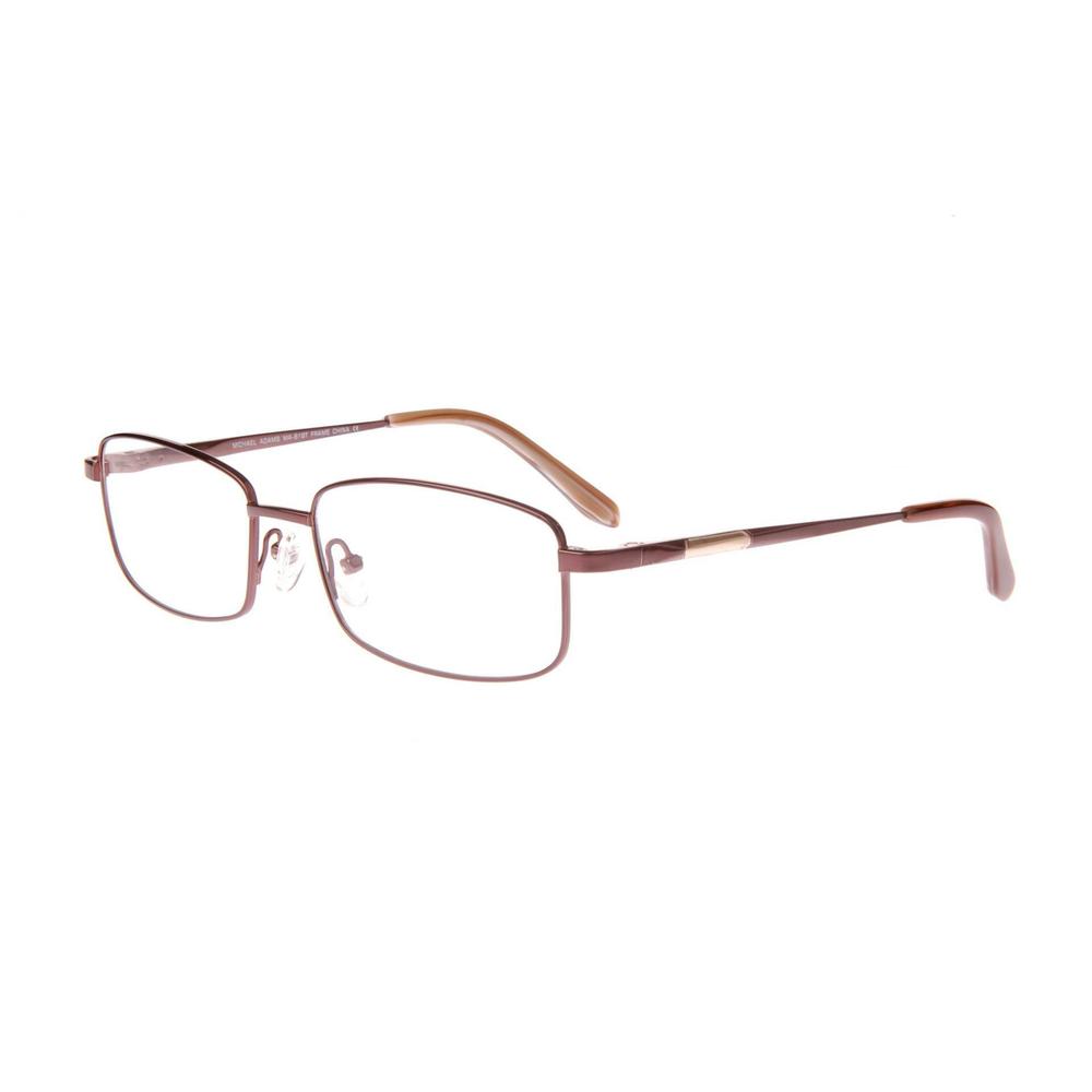 New Michael Adams Eyewear MA-619T Brown Titanium Eyeglasses 53/16/140